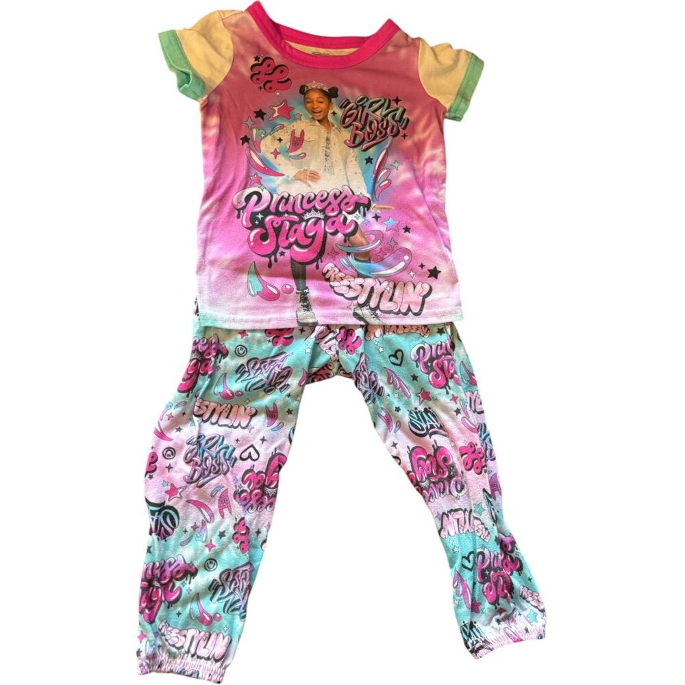Nickelodeon girl's That Girl Lay Lay‎ 2 piece top and bottoms pajamas sz 4